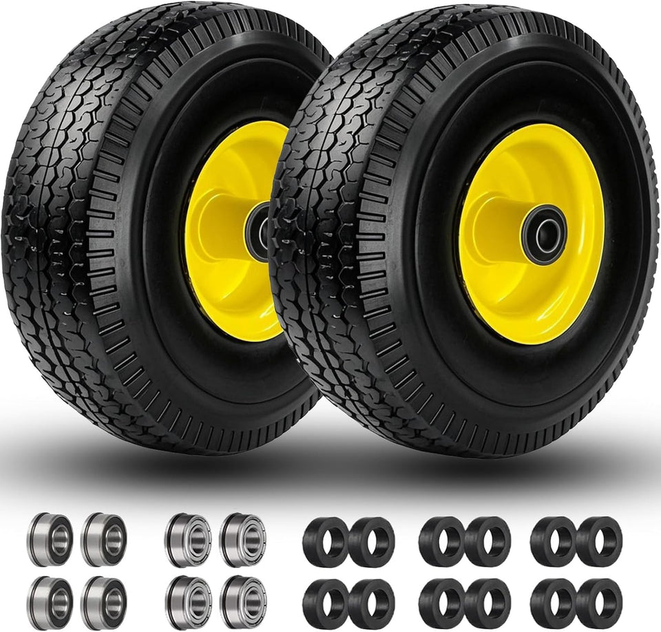 Menxigoc 4103504 wheel and tire, 10in diameter, ideal for lawn carts.