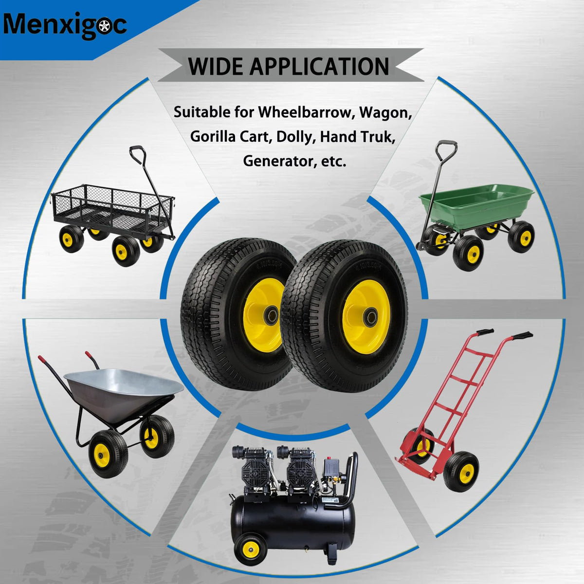 Menxigoc axle bore 5/8in with spacer kit and bearings included.