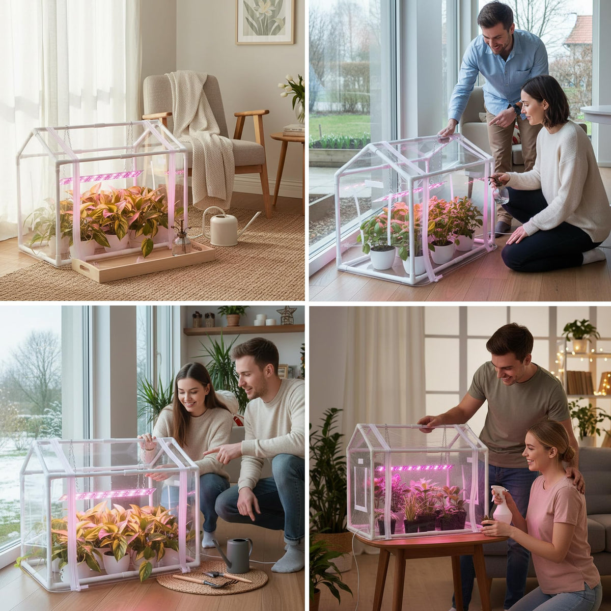 Meonum built-in timer enables consistent light cycles for plants.