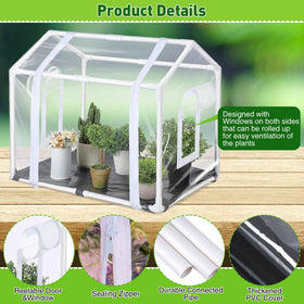 Meonum greenhouse zipper door for easy access to plants
