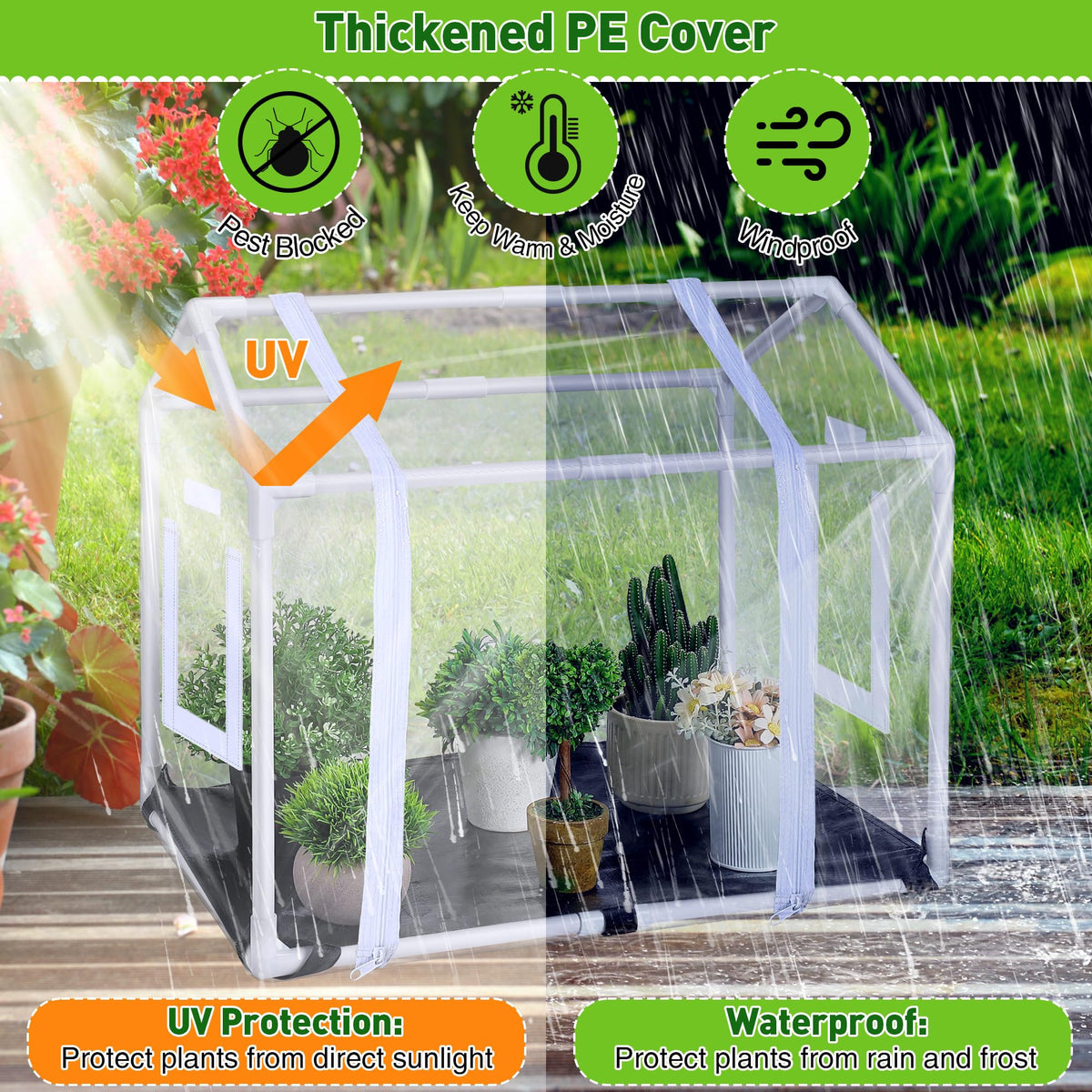Meonum portable indoor greenhouse shown in a sunny room