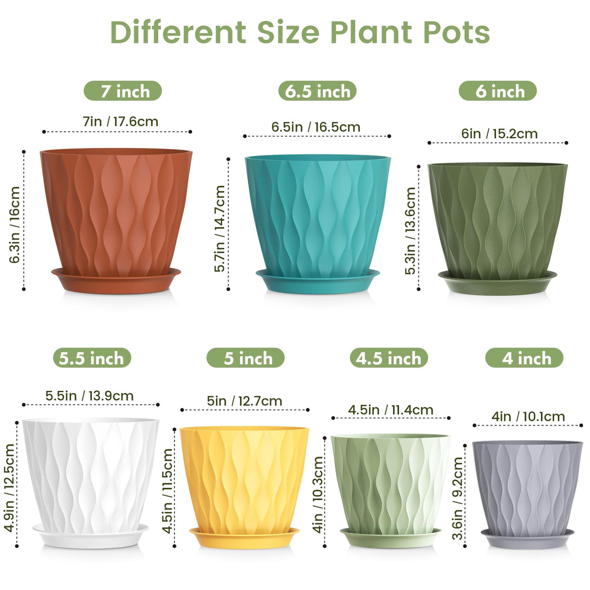 Meowell assorted sizes plant pots perfect for beginners and versatile plant setups