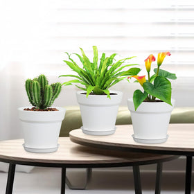 Meowell durable plastic pot for indoor and outdoor displays