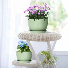 Meowell ripple pot collection green for coordinated balcony greenery