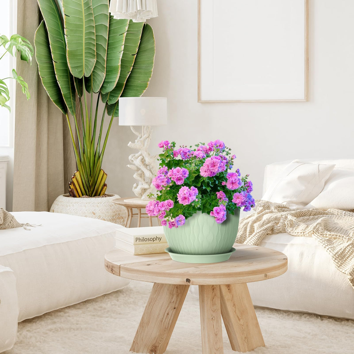 Meowell ripple pot saucers in green protect surfaces from spills