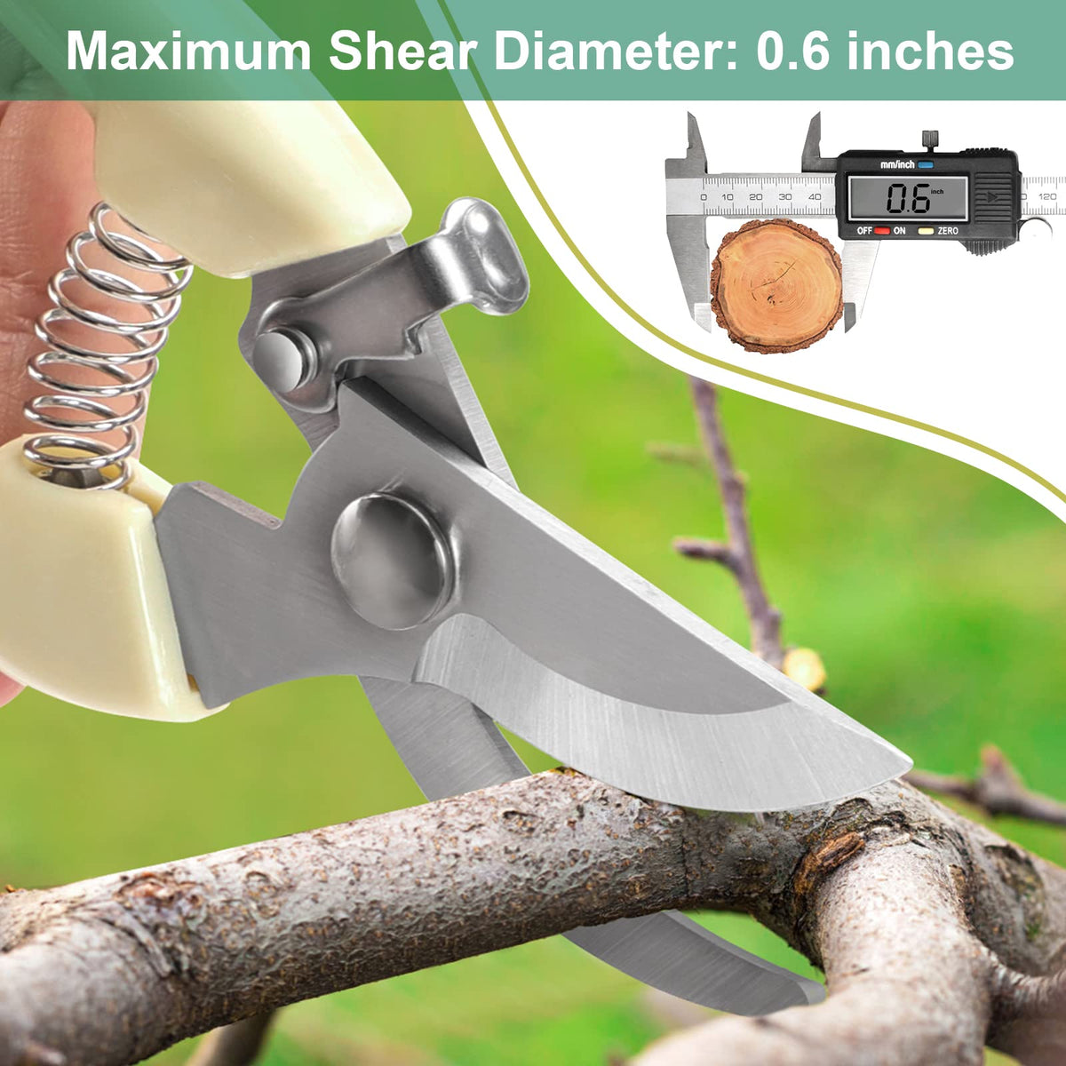 MEPEREZ anvil pruners durable SK-5 steel for tough stems