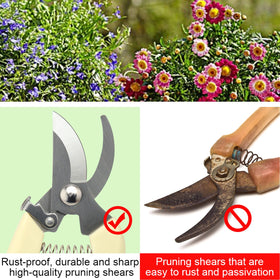 MEPEREZ garden shears in action cutting a branch smoothly
