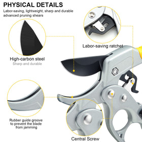 MEPEREZ pruning shears ergonomic handle for comfortable grip during pruning