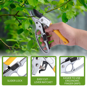 MEPEREZ pruning shears cutting hedges and small branches in garden