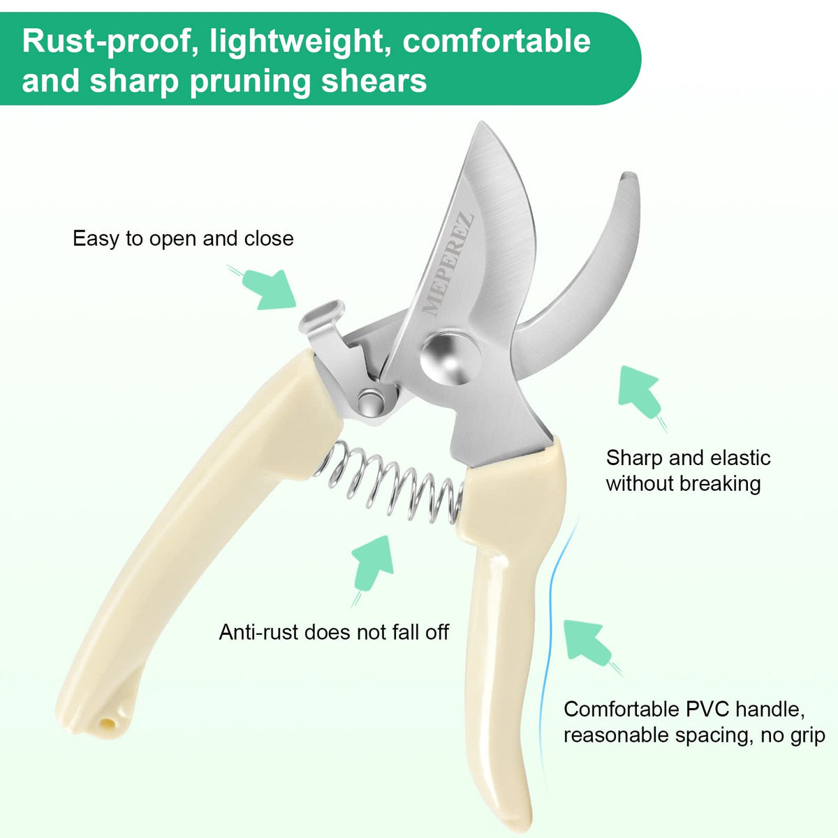 MEPEREZ pruning scissors ergonomic handle for comfortable use