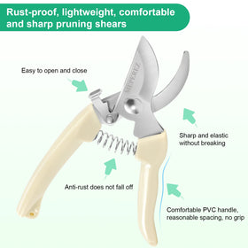 MEPEREZ pruning scissors ergonomic handle for comfortable use