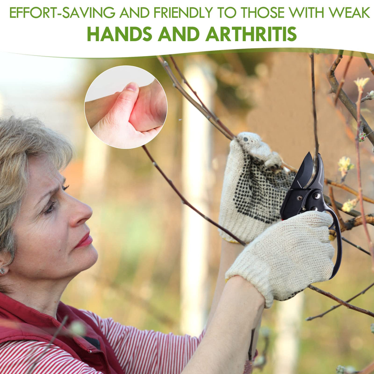 MEPEREZ pruning shears with wear-resistant coating preserves sharpness over time