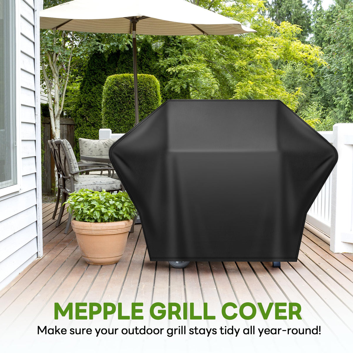 Mepple 60-inch cover compatible with Weber Nexgrill Char-Broil and more.