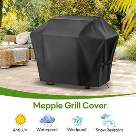Mepple windproof belt and rope secure the cover in windy conditions.