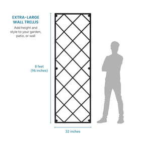 Close-up of Meranti lattice detail showing sturdy steel construction