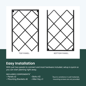 Meranti outdoor trellis supports flexible vertical or horizontal layouts