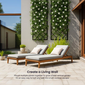 Meranti plant support for climbing varieties enhances garden structure