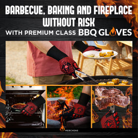 M MERCHENS Pro Series gloves suitable for grilling, smoking, baking, and camping