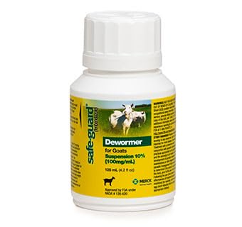 Merck Safeguard Goat Dewormer bottle 125ml ready for worm control on the farm