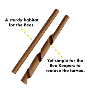 Merhoff and Larkin nest tubes with removable inserts for easy seasonal maintenance.
