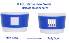 ABS durable construction withstands outdoor pool environments.