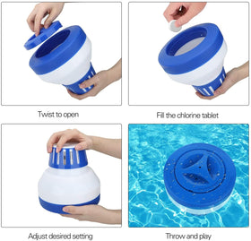Merkia Pool Chlorine Floater adjustable-release ring lets you tailor chlorine levels for your pool.