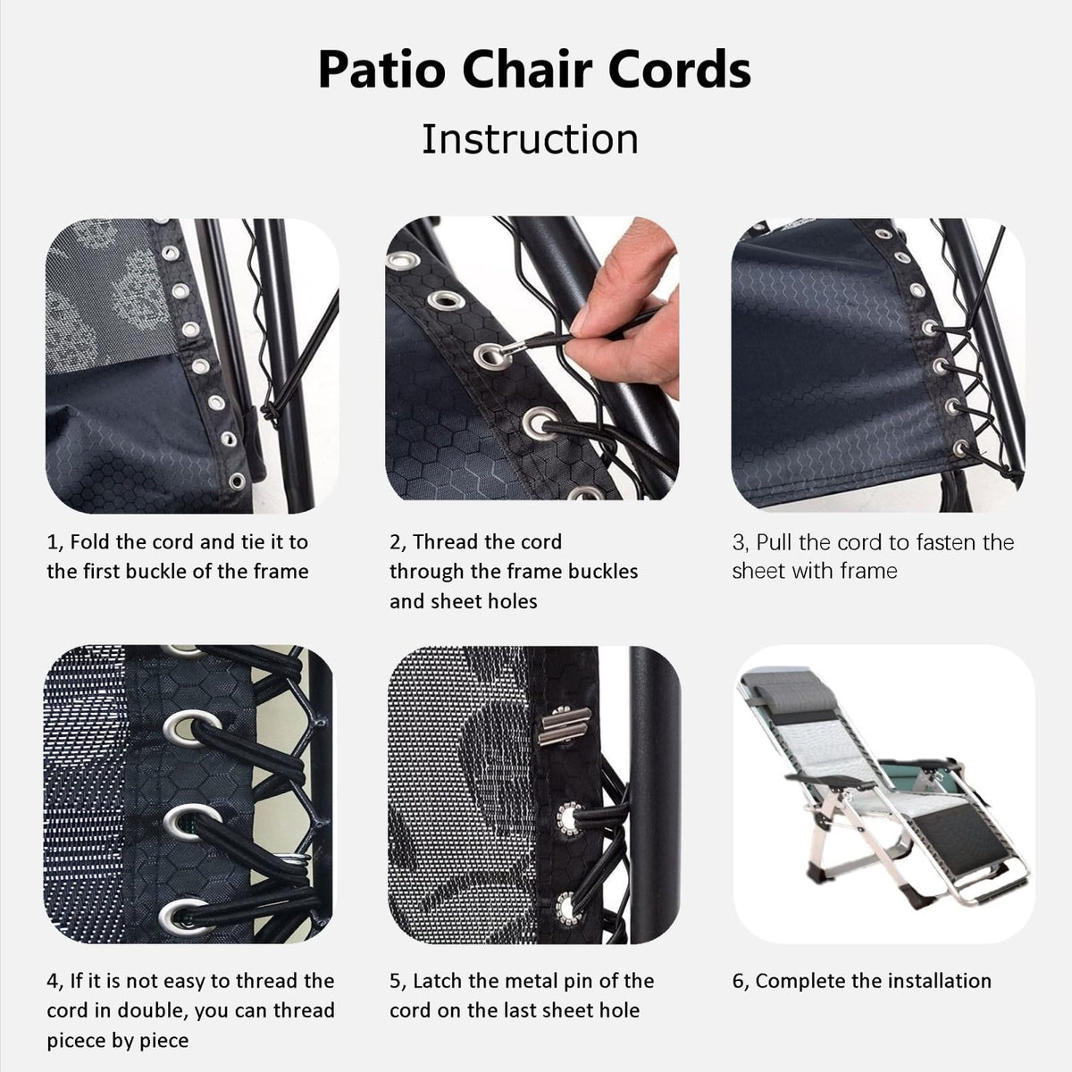 Merrian Living replacement cords for beach chair during sunny days