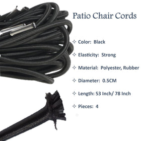Merrian Living reinforced stretch cords reduce sag on patio recliners