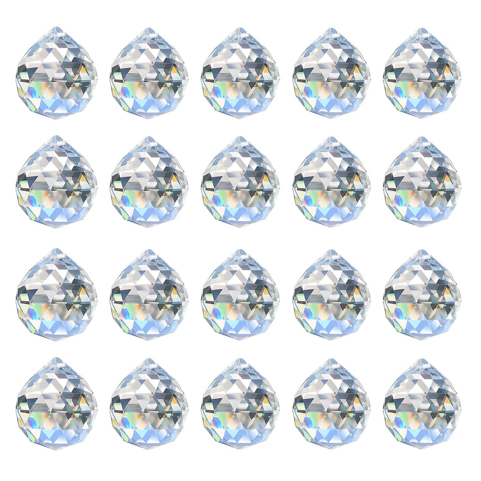 MerryNine crystal sun catcher 20mm prism creates a vivid rainbow in sunlight.