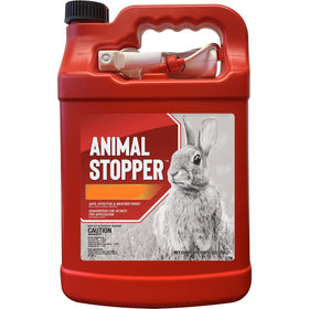 Messinas Animal Stopper bottle pour shows natural garden deterrent.