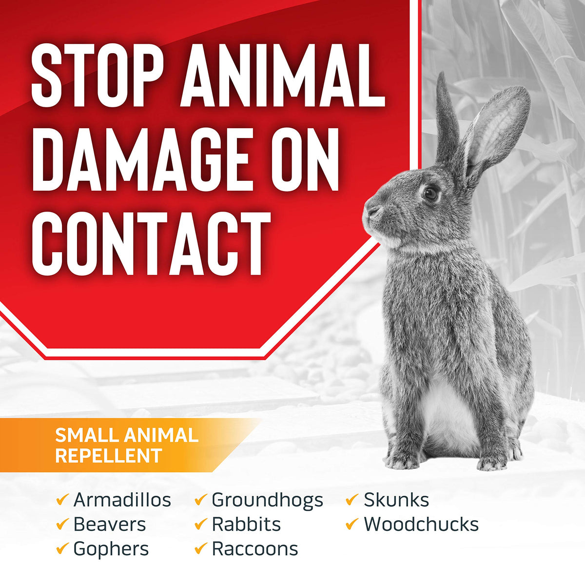 Messinas Animal Stopper granular coverage up to 1800 sq ft for wider garden protection.