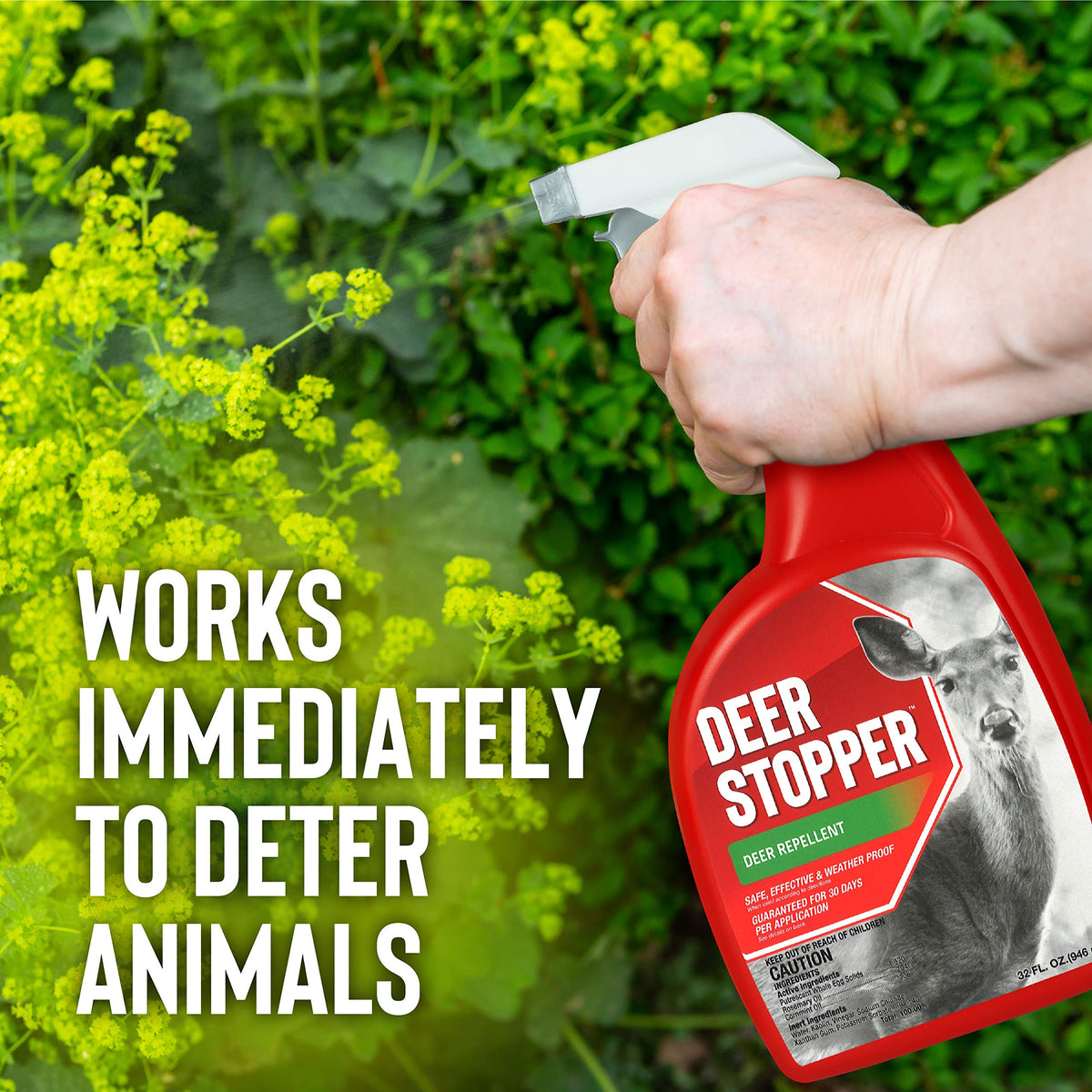 Messinas Deer Stopper OMRI-listed product label.