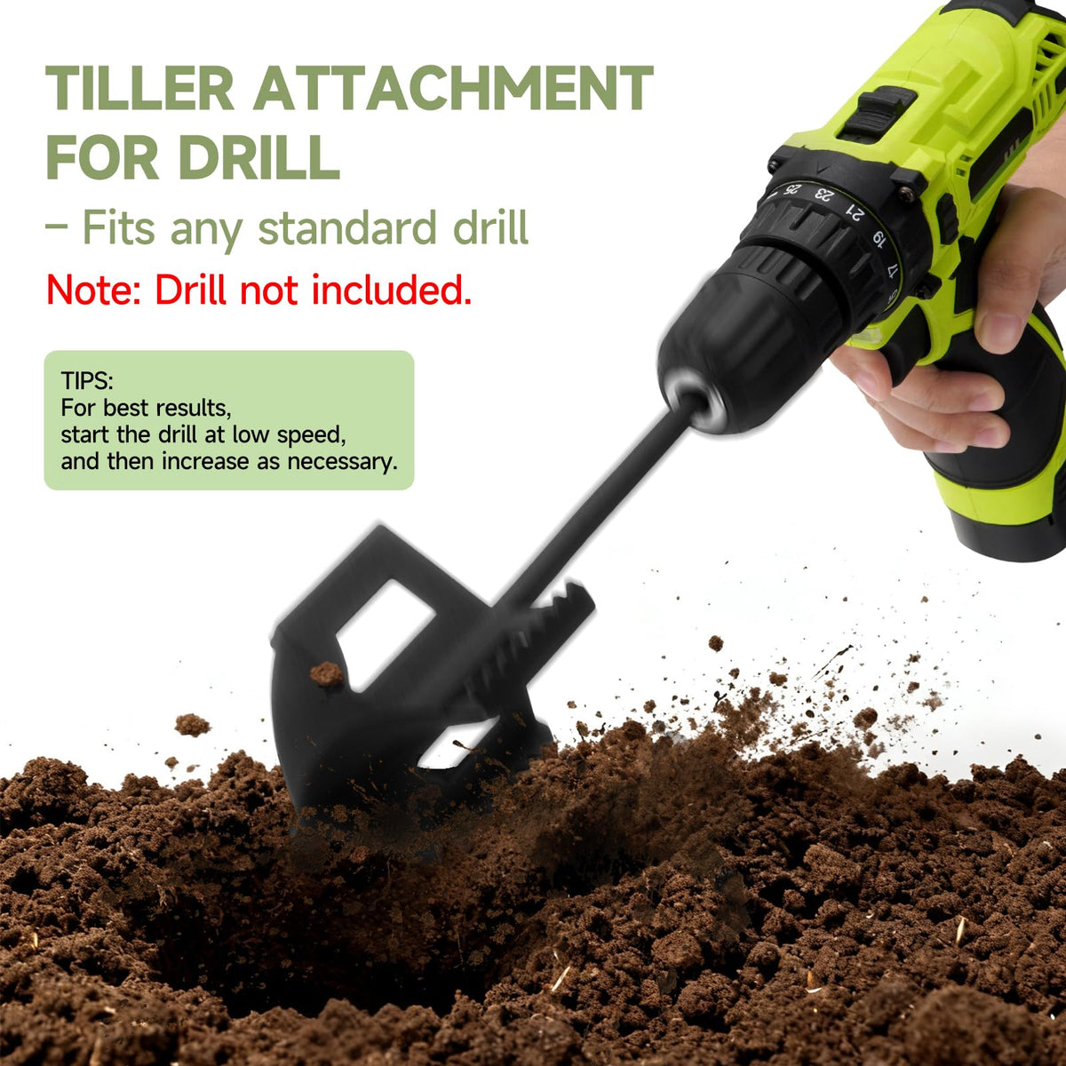 Metlead bulb planter loosener designed for bulb placement in a planter