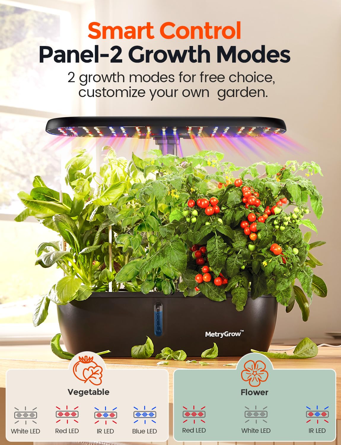 MG-15 15-pod system for seeds enabling year-round kitchen harvests