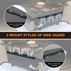 MeWeBlue magnetic wind guard in stainless steel with quick-attach design
