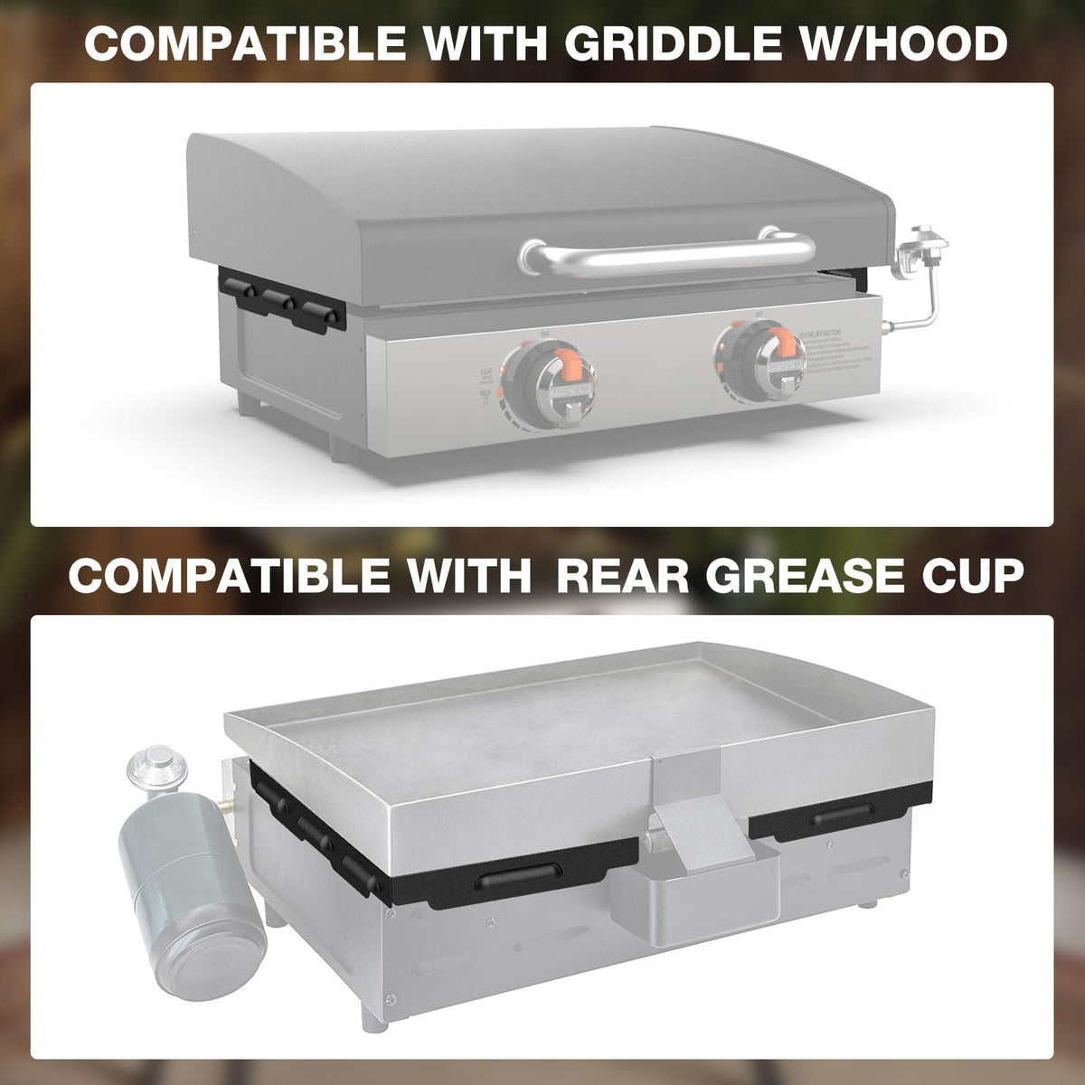 Wind guard compatibility with hood and side shelf for seamless integration.