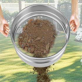 MEWPON 19-inch soil sifter with handle for efficient soil screening.