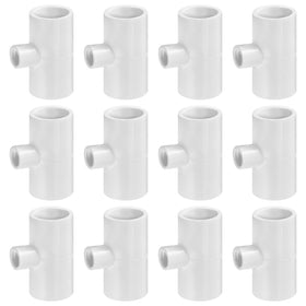 MEWTOGO 12-pack PVC tee fittings for poultry waterers, economical and easy to install.