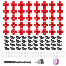 MEWTOGO 40-pack chicken waterer nipples in a bucket system for clean, automatic hydration.
