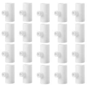 MEWTOGO chicken waterer PVC tee fittings 20-pack in white for reliable poultry hydration