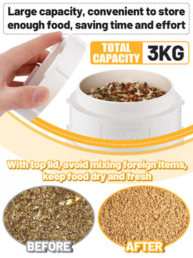 MEWTOGO feeder port length 23.6 inches supports multiple birds.