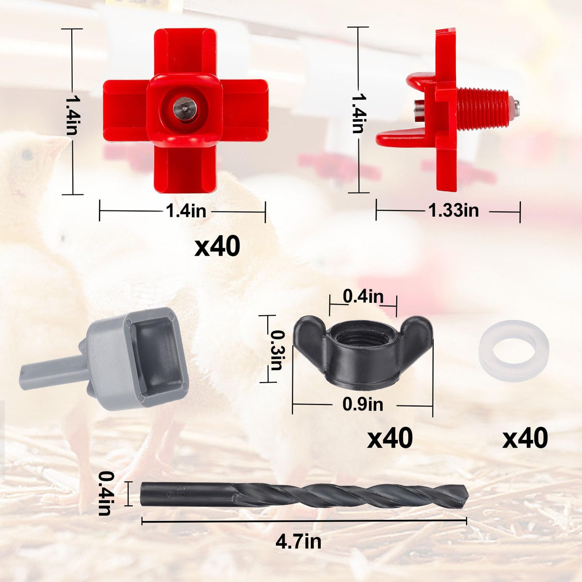 MEWTOGO waterer in use for chicks, ducks, quail, and hens alike.
