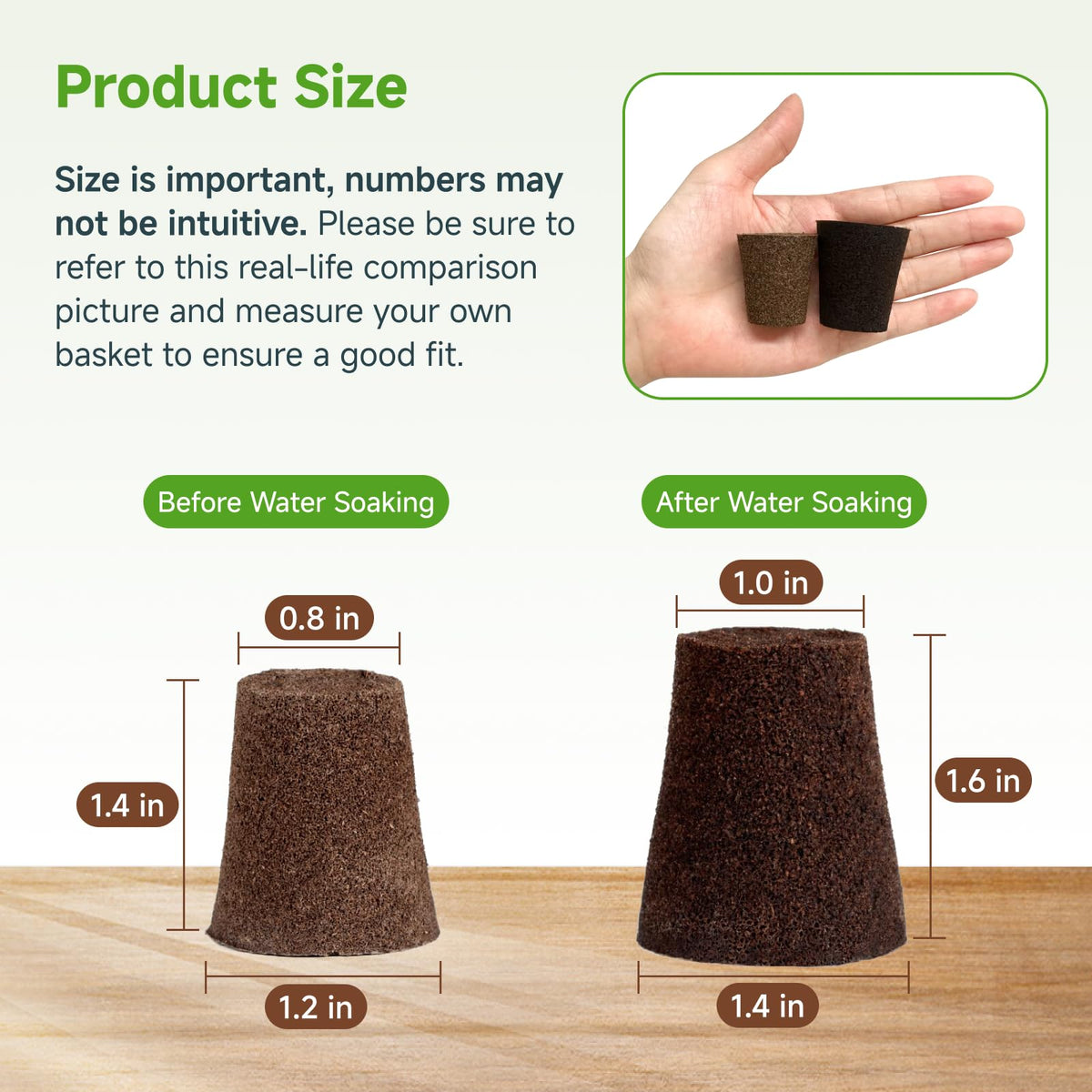 Premium blend sponge ideal for moisture retention and seed germination.