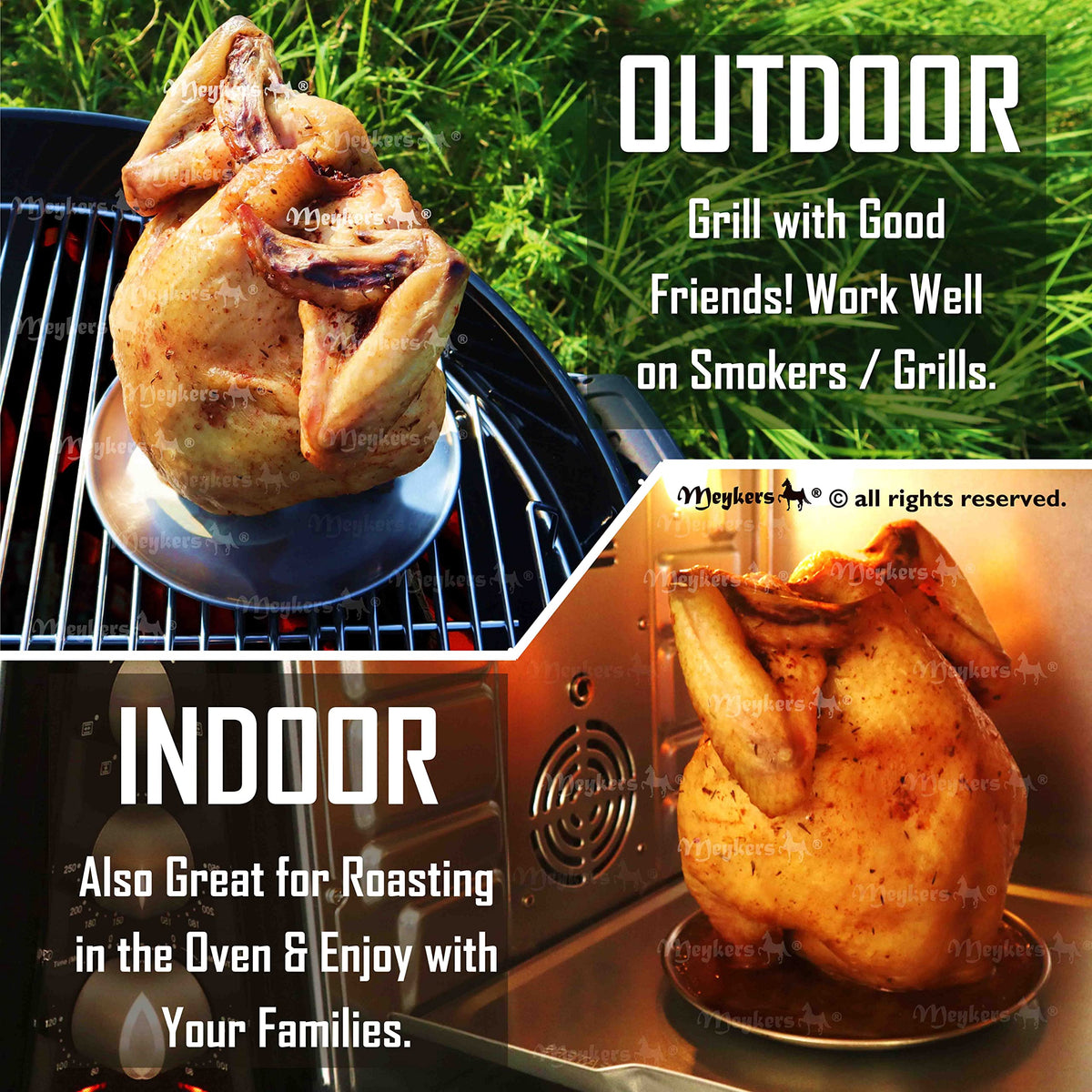 Meykers backyard BBQ use shows two-pack set ready for outdoor cooking.