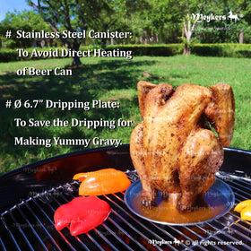 Meykers dripping plate captures juices for flavorful homemade gravy.