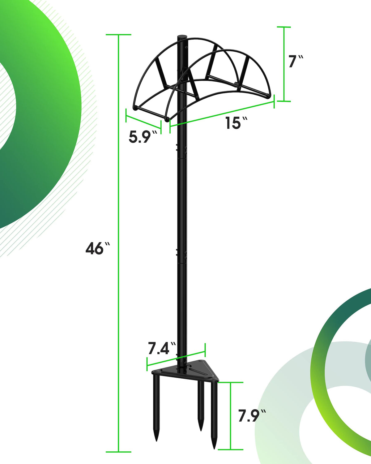 Meykwod hose stand with galvanized fittings for long-lasting outdoor use