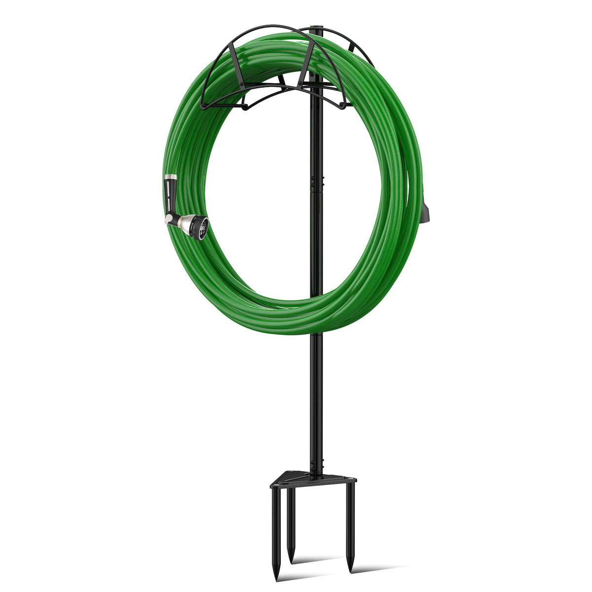 Meykwod hose stand triangle plate design provides strong, stable base