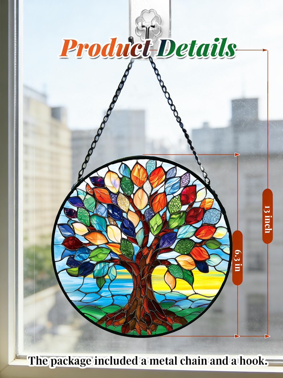 Meyocky Tree of Life suncatcher brightens patios and porches.