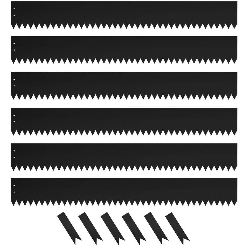 Meyoppm 4in metal edging with matte black coating for durable outdoor borders.
