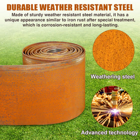 Meyoppm Corten edging uses durable material designed for long outdoor life.
